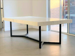 custom steel table base