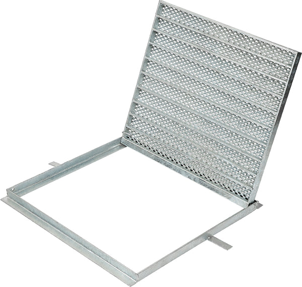 600mm x 600mm Galvanised Hinged & Lockable Frame & Grate
