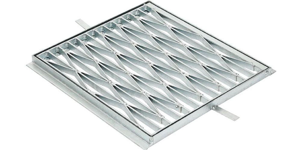 600mm x 600mm Galvanised Hinged & Lockable Frame & Grate – Ferrum
